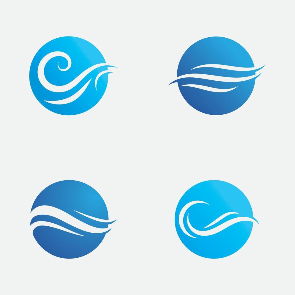 Water Wave symbol and icon Logo vector