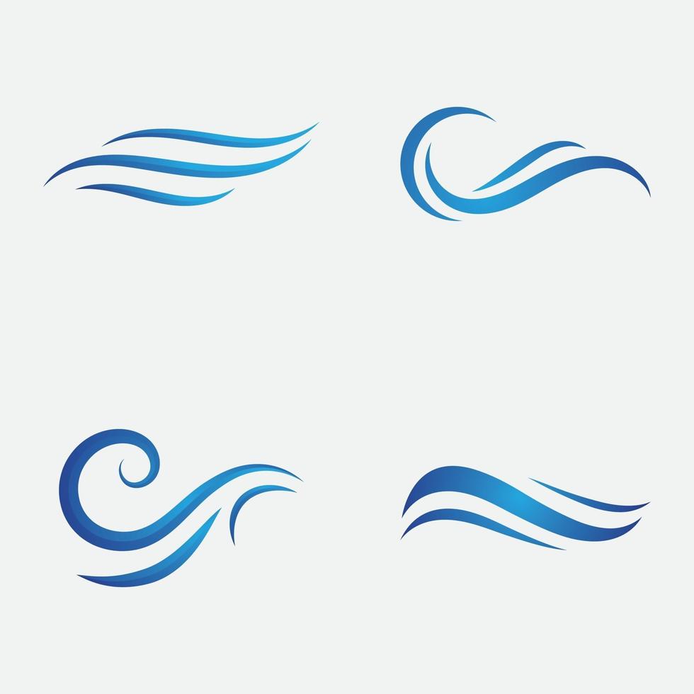 vector de logotipo de icono y símbolo de onda de agua