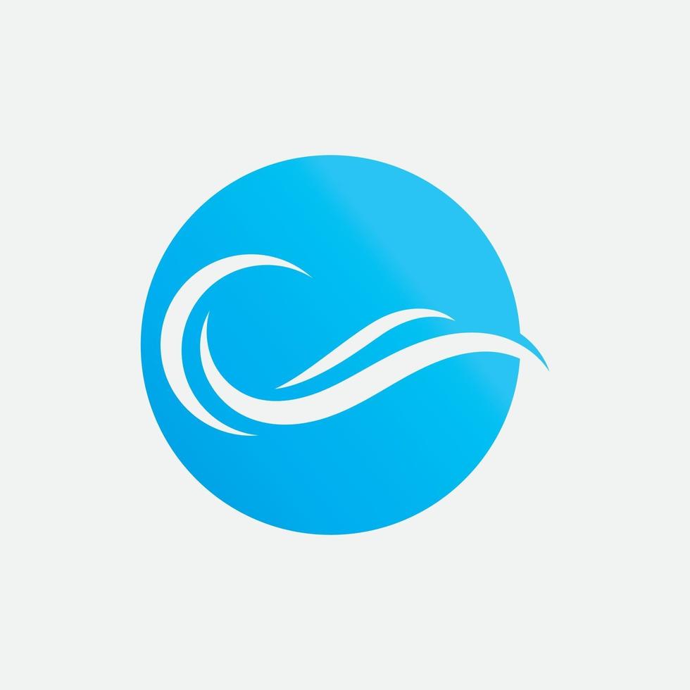 vector de logotipo de icono y símbolo de onda de agua