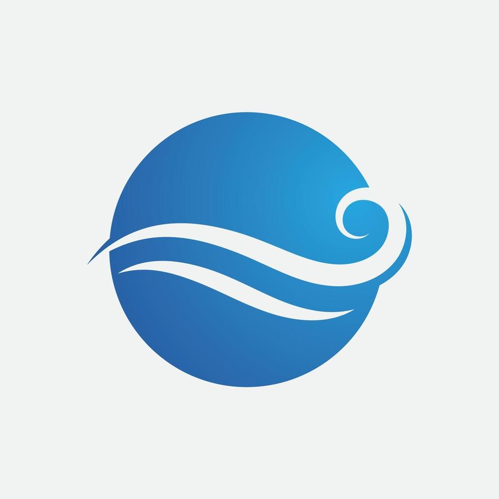 vector de logotipo de icono y símbolo de onda de agua