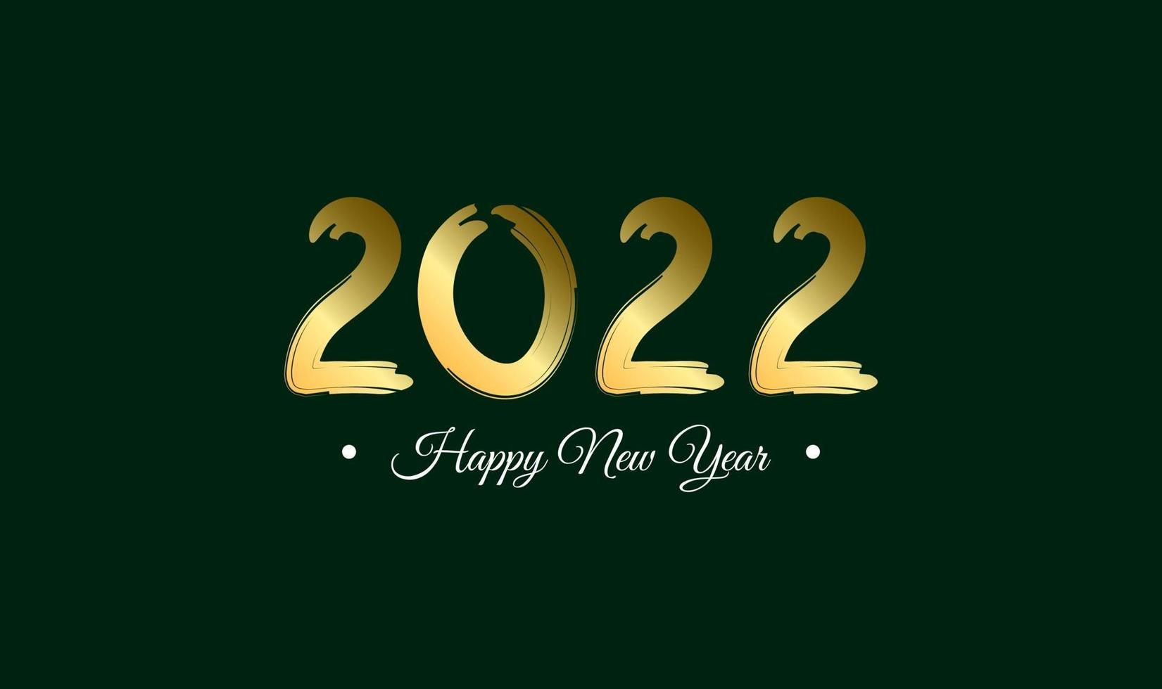 Design template celebration poster banner or greeting card for 2022 happy New Year Vector Illustration