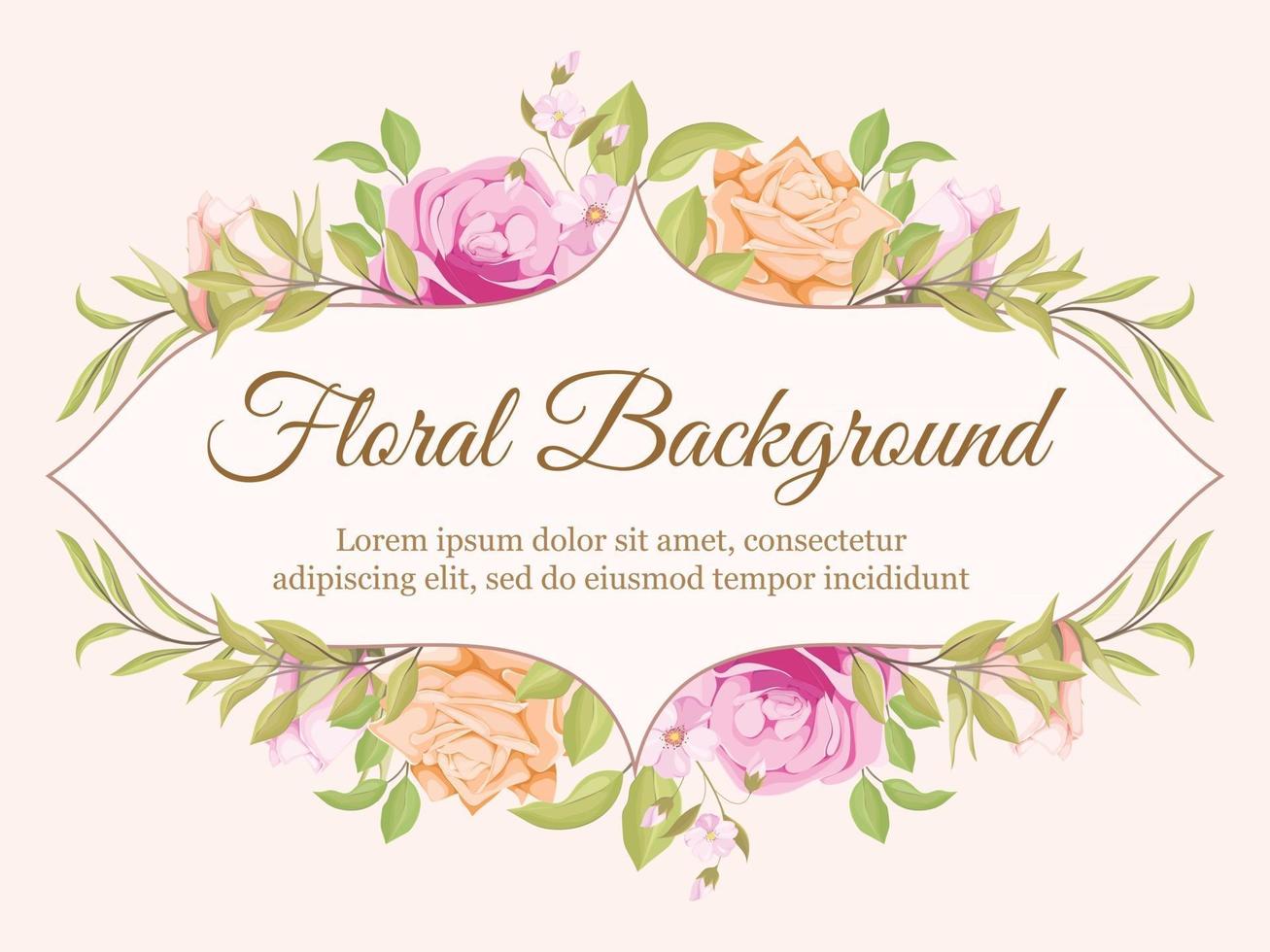 Floral Concept Wedding Banner Background Template Design vector