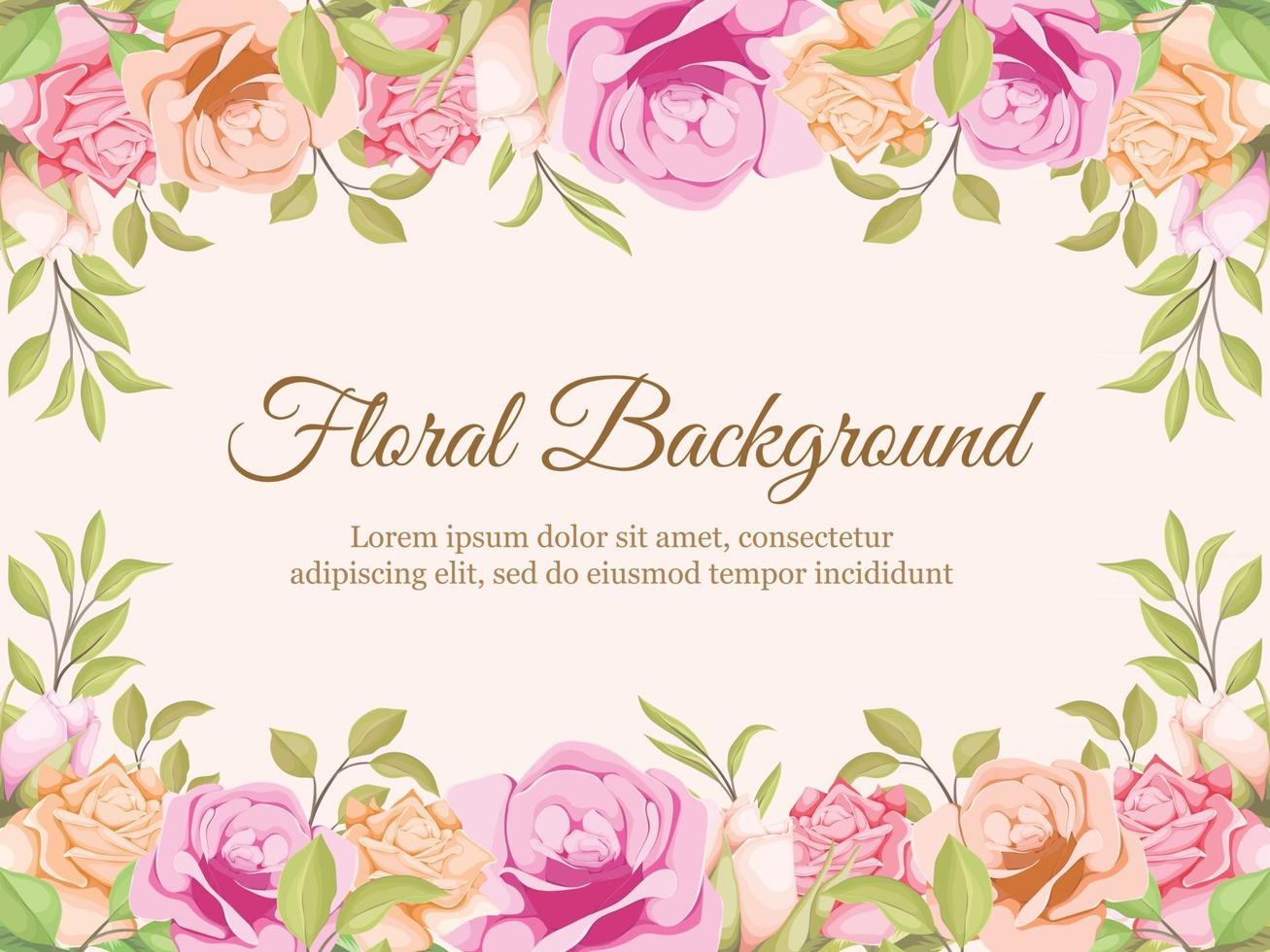 diseño floral de la plantilla del fondo de la bandera de la boda del concepto vector