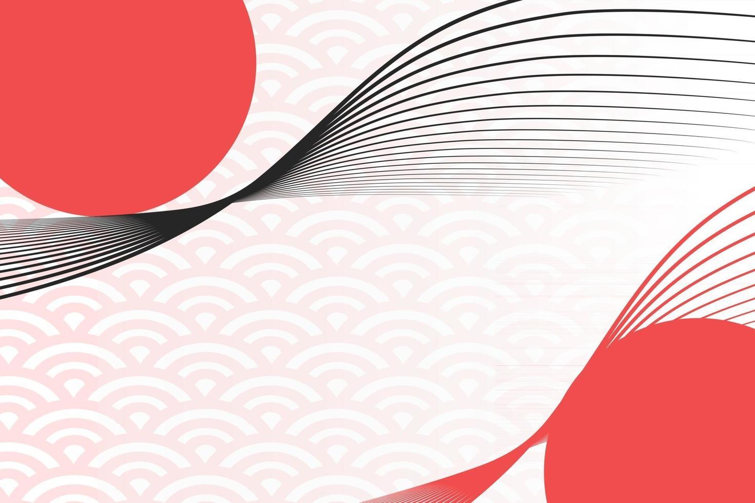 Line pattern in Asian style with Japanese pattern vector