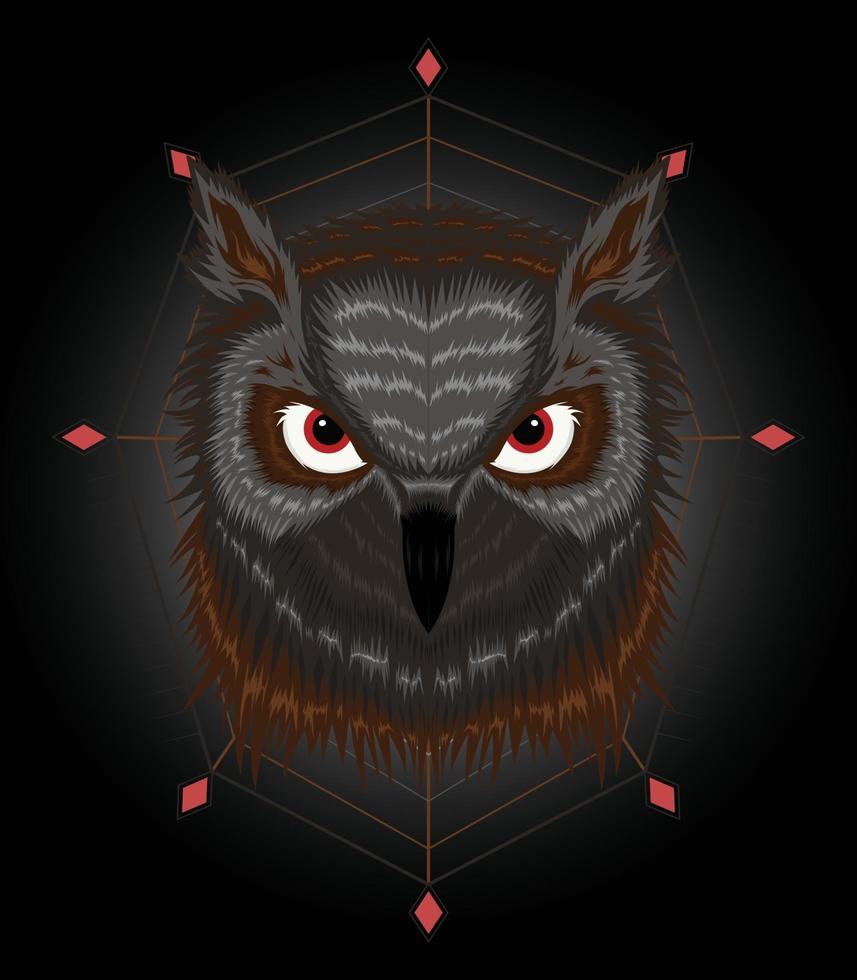Owl vector Illustration for t shirt design printing