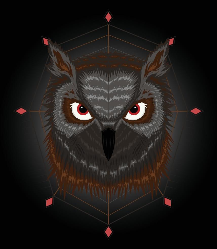 Owl vector Illustration for t shirt design printing