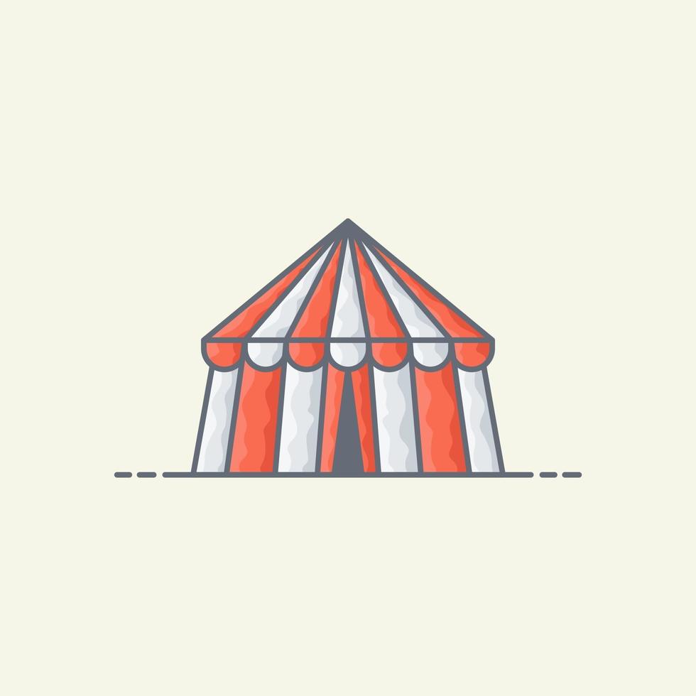 Ilustración de icono de vector de circo