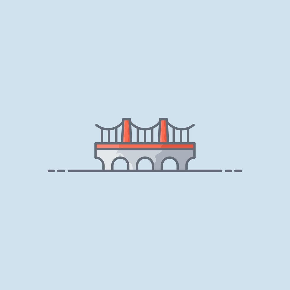 Bridge vector icon illustration