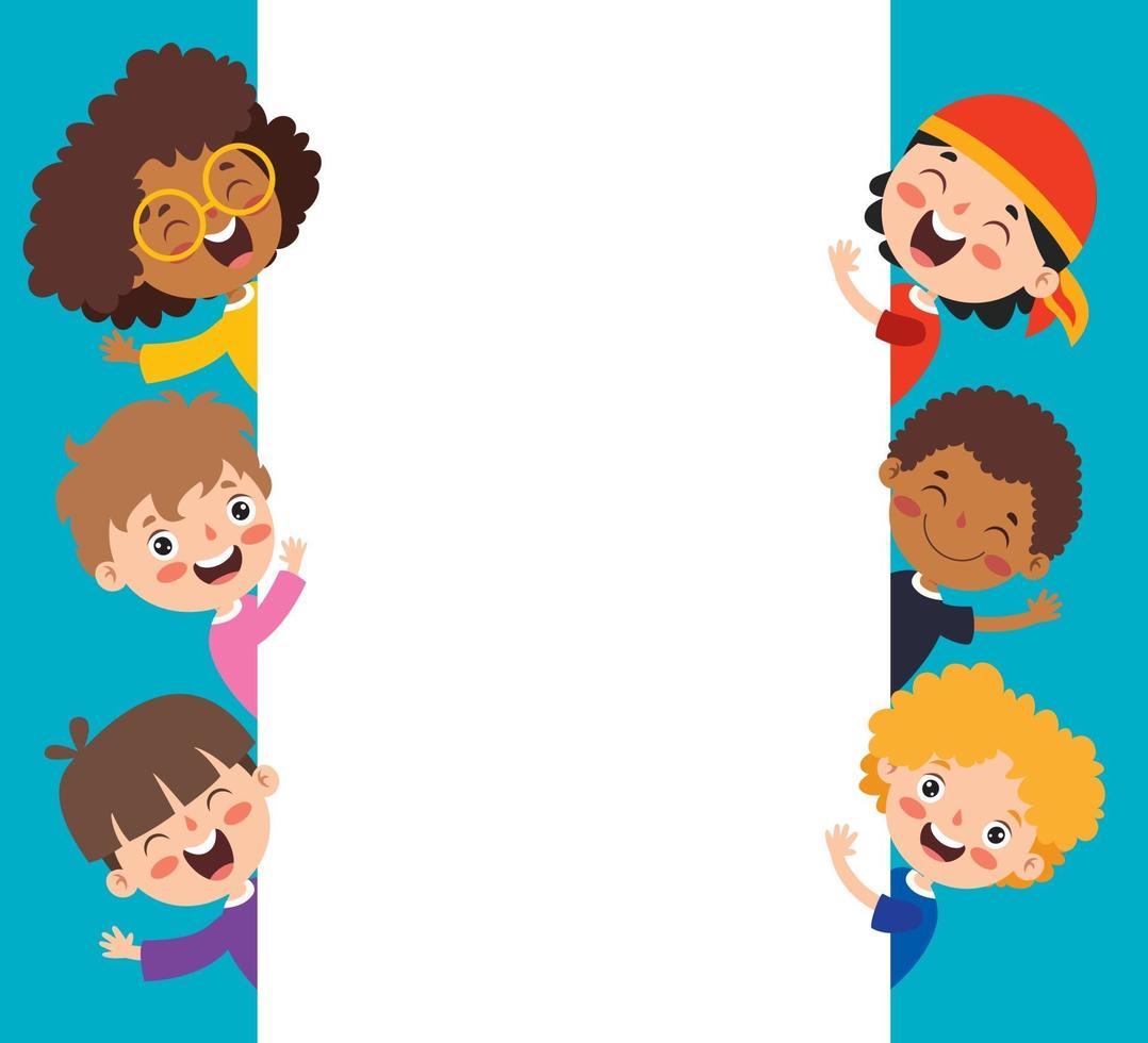 Happy Multi Ethnic Kids Playing Together vector