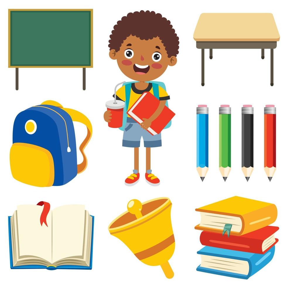 Education Concept With Funny Character vector