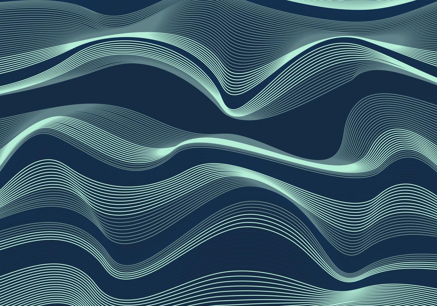 Onda abstracta o línea ondulada de fondo y textura de patrón de mar azul vector