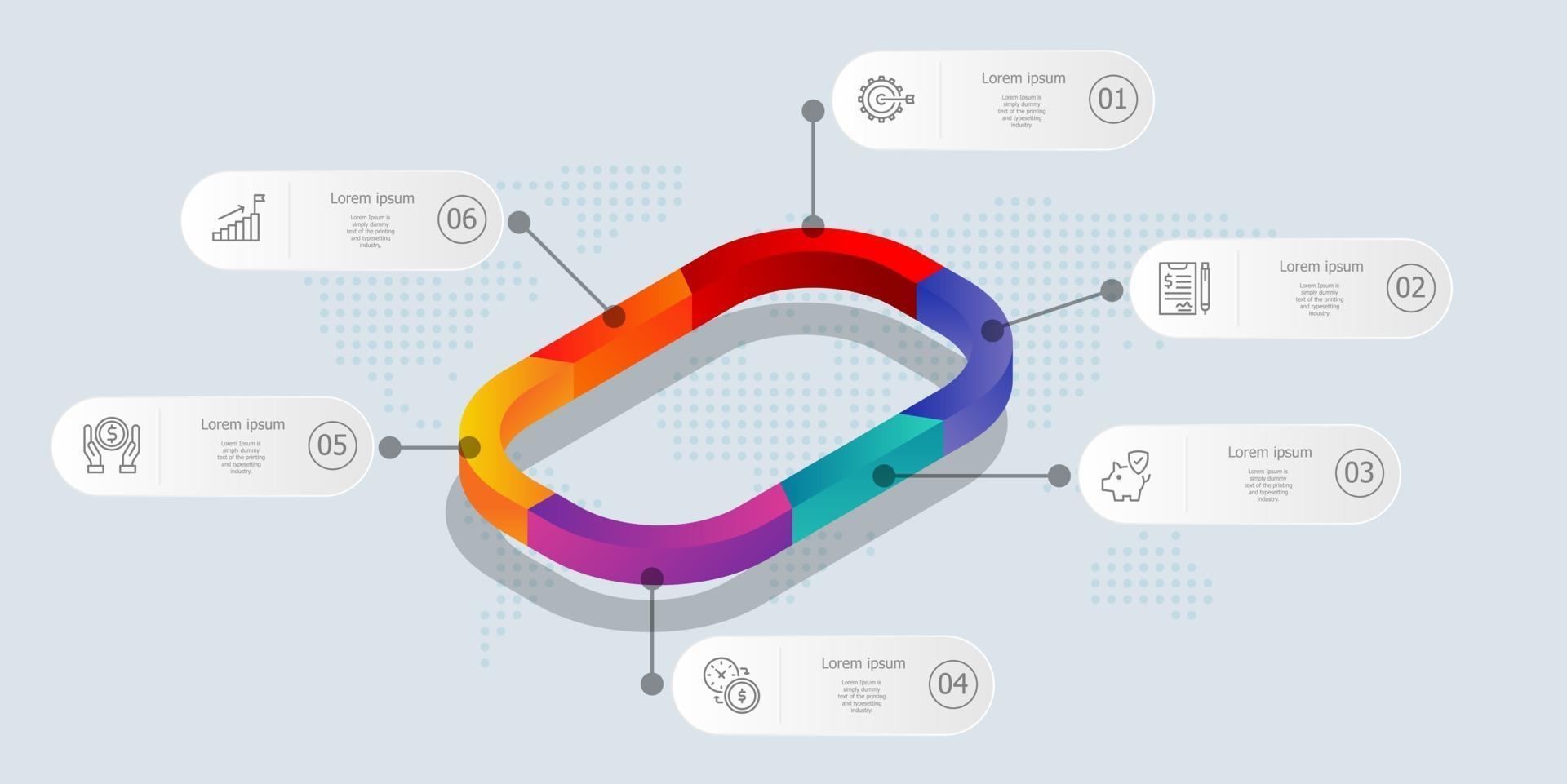 abstract isometric  timeline infographics vector