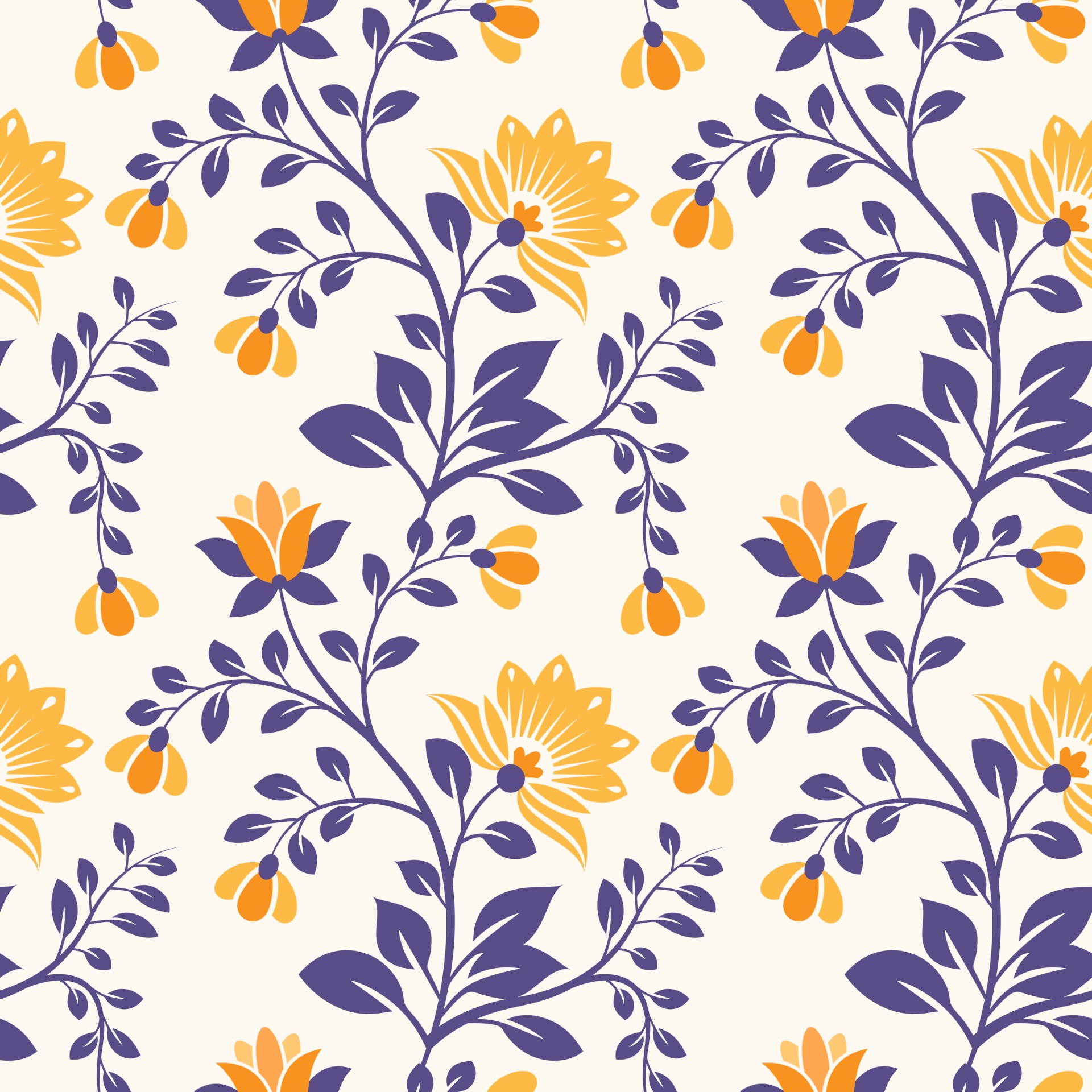 Seamless Floral Pattern Background With Abstract Flowers And Leaves 2400068 Vector Art At Vecteezy