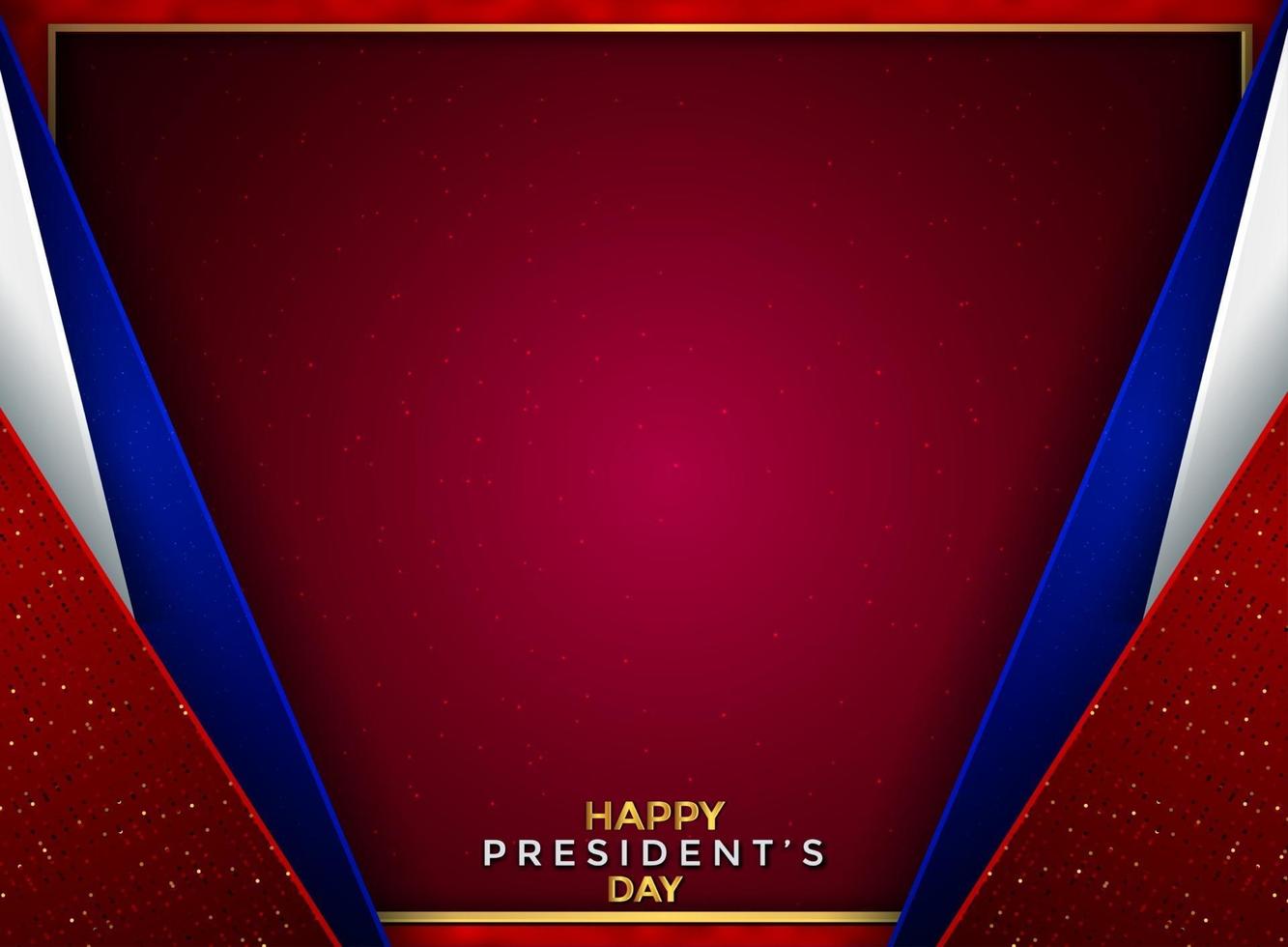 papercut luxury president day background vector