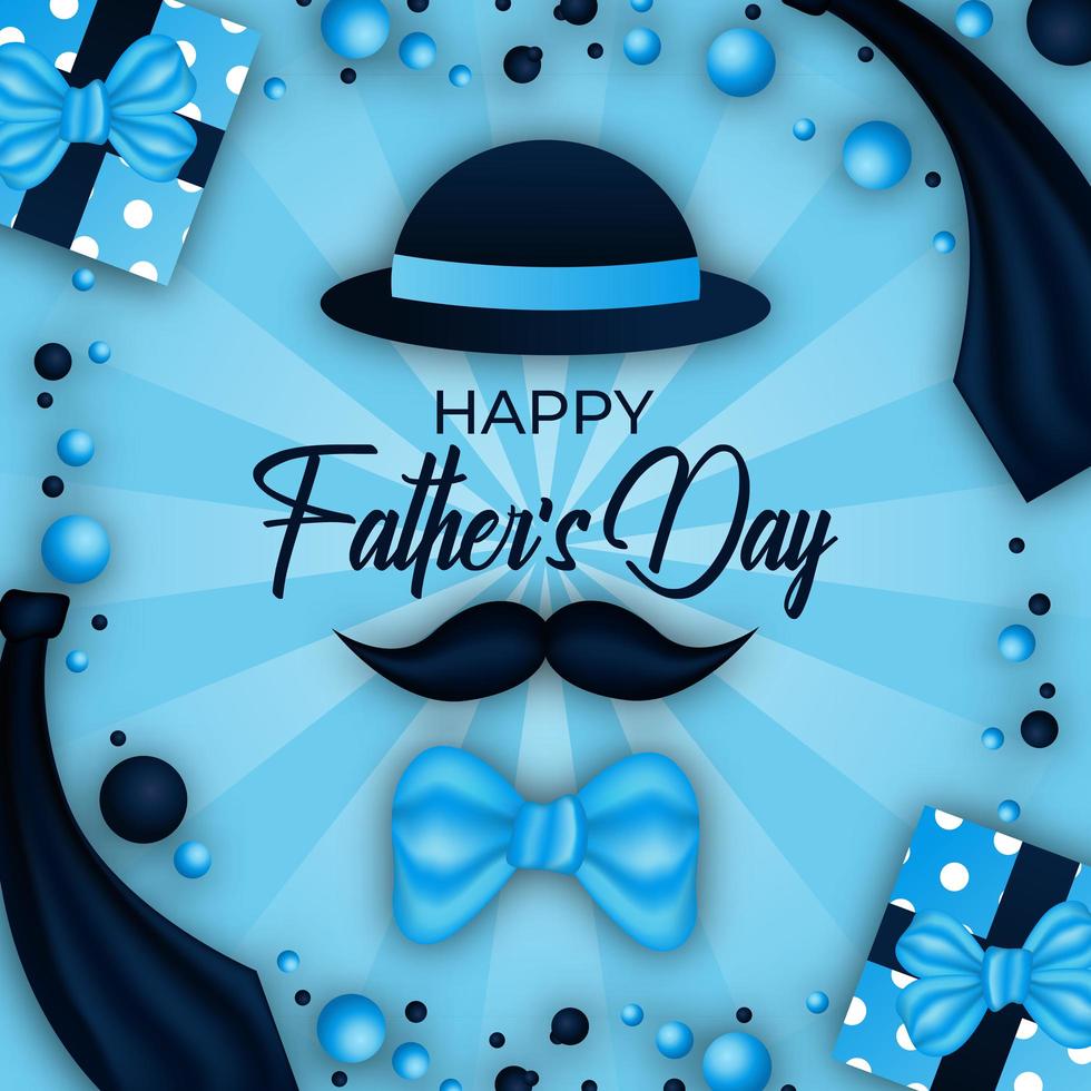 Father's Day Card Concept vector