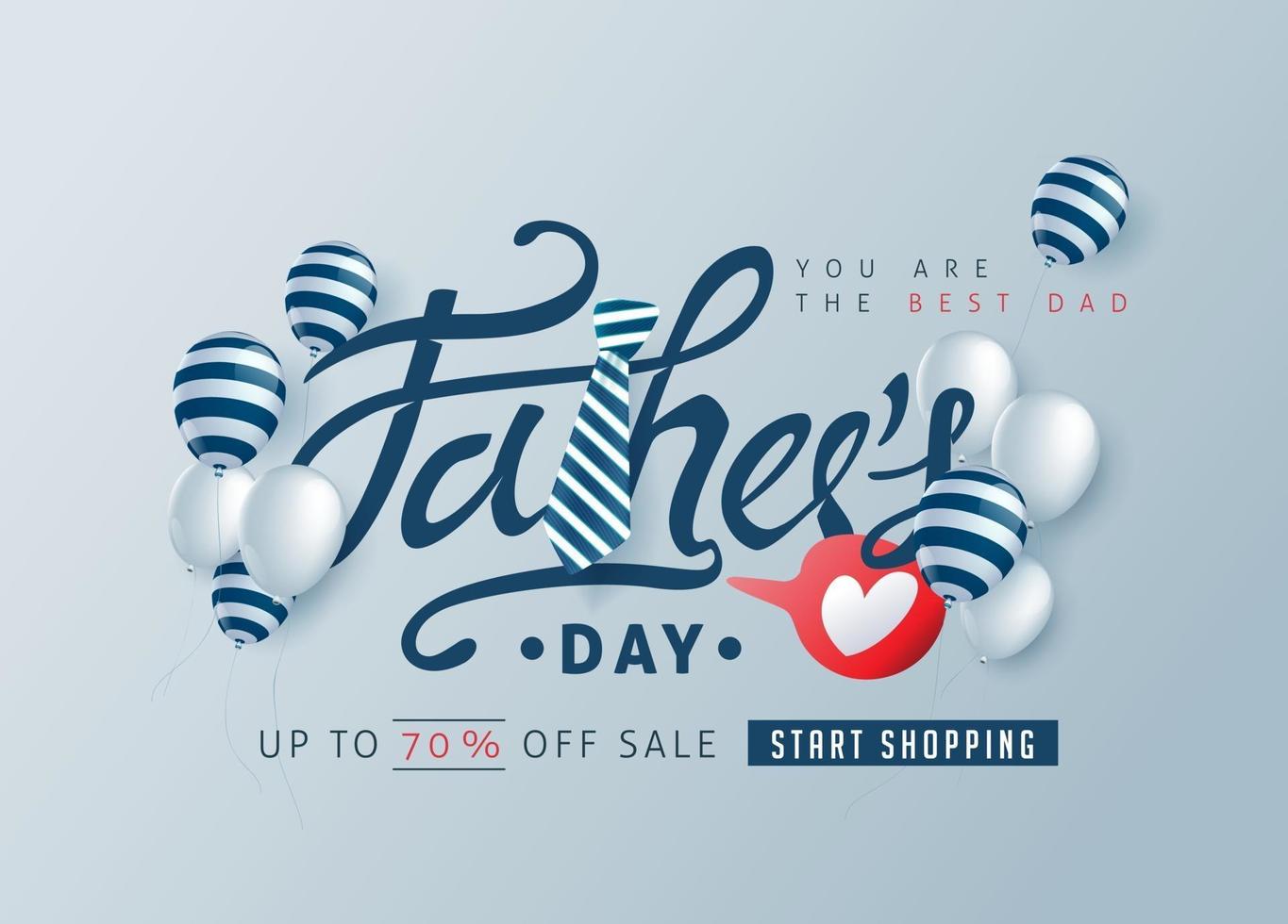 fathers day sale poster banner background vector