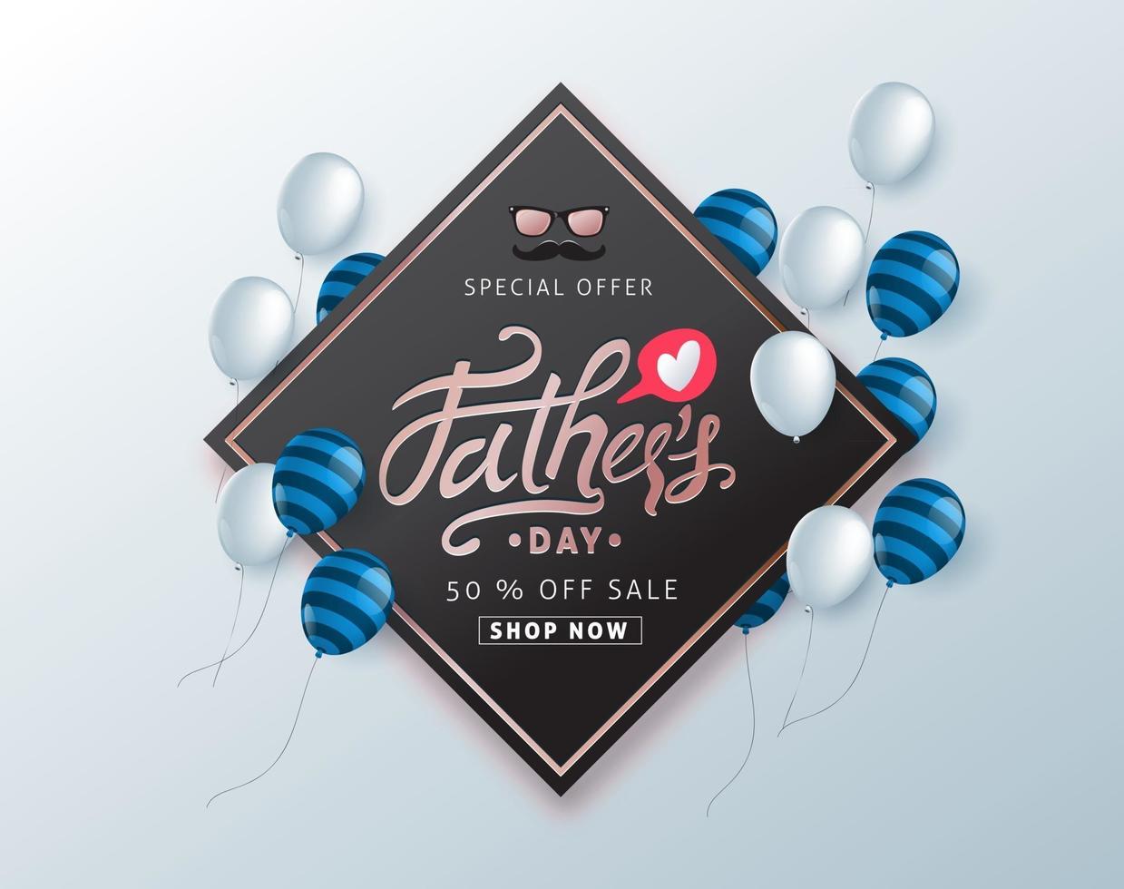 fathers day sale poster banner background vector