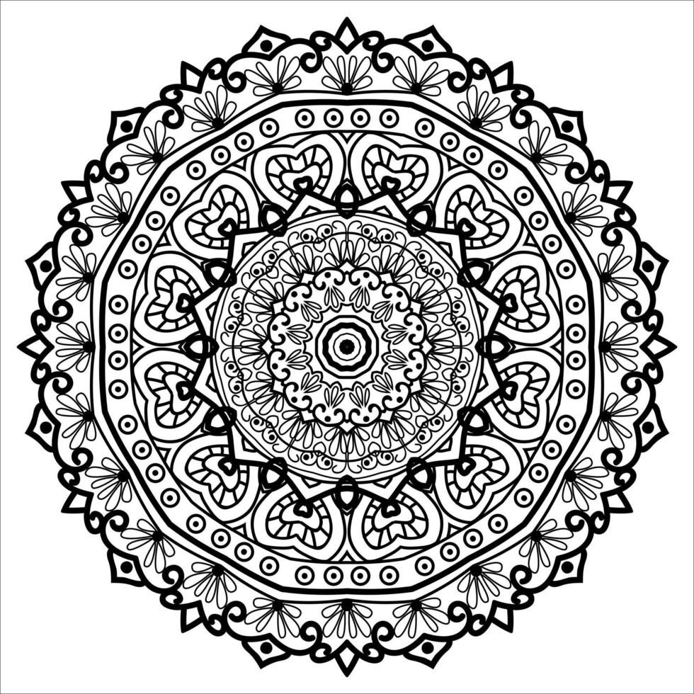 round ornament mandala decoration vector