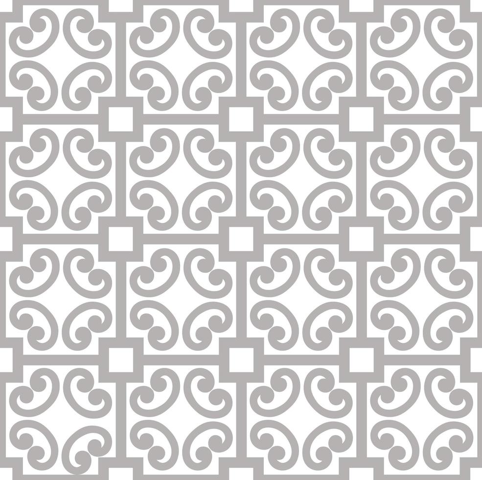 Abstract floral asian ornament Seamless geometric pattern with swirl line ornament in oriental style vector
