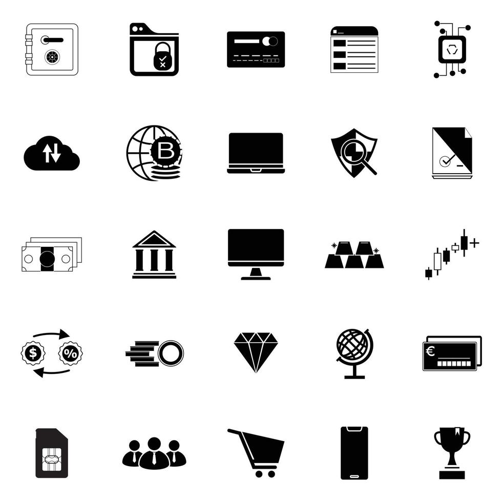 Online banking with security icons element vector