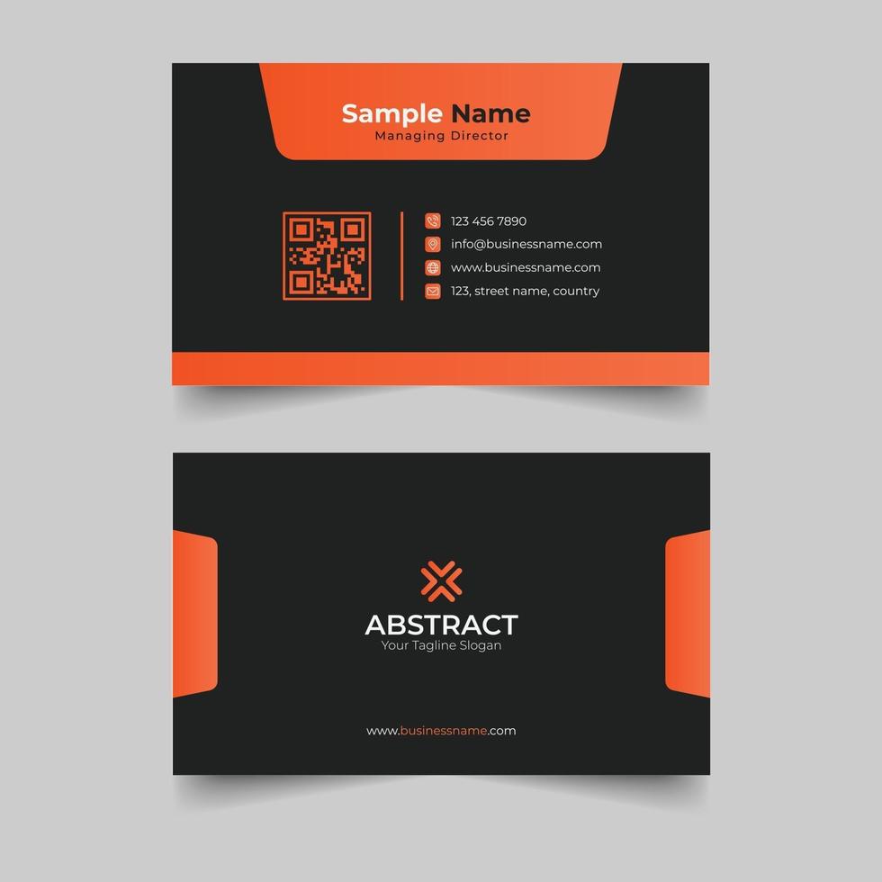 corporate business card design template vector