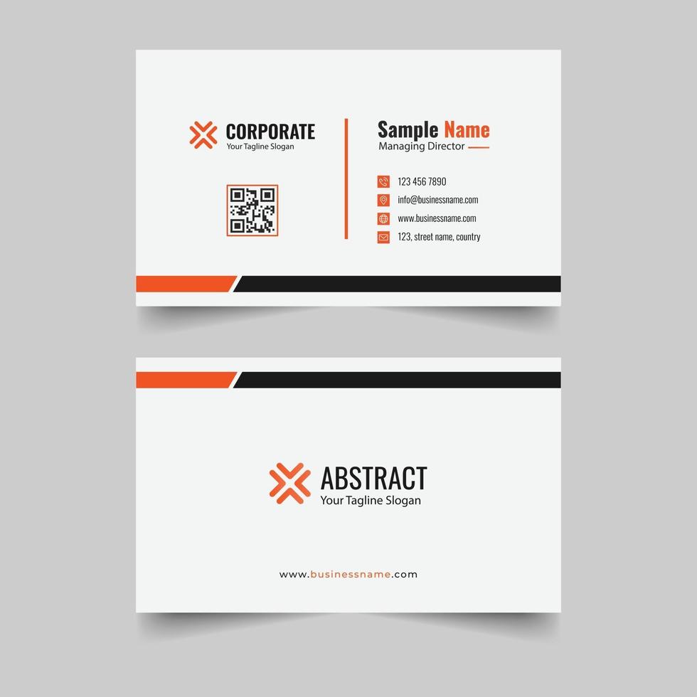 corporate business card design template vector