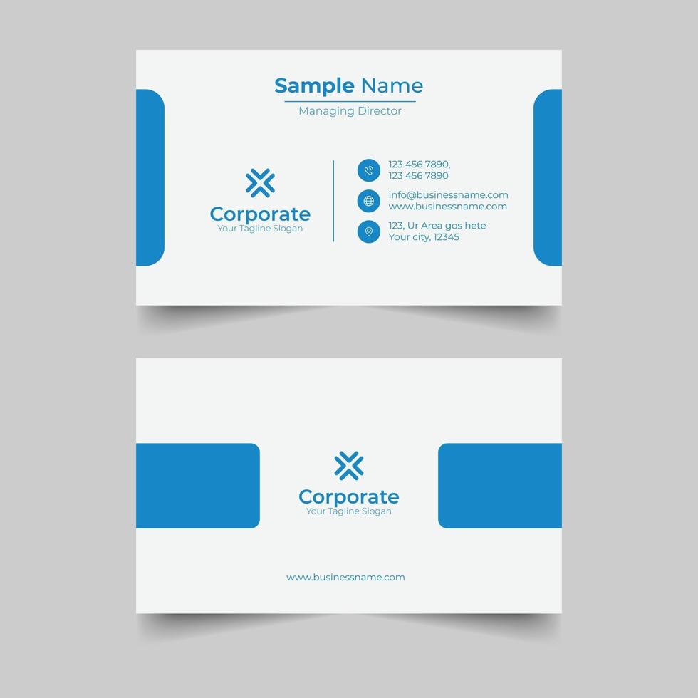 corporate business card design template vector