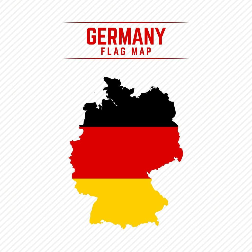 mapa de la bandera de alemania vector