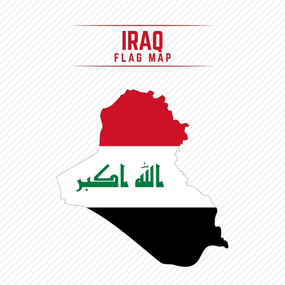 Flag Map of Iraq vector