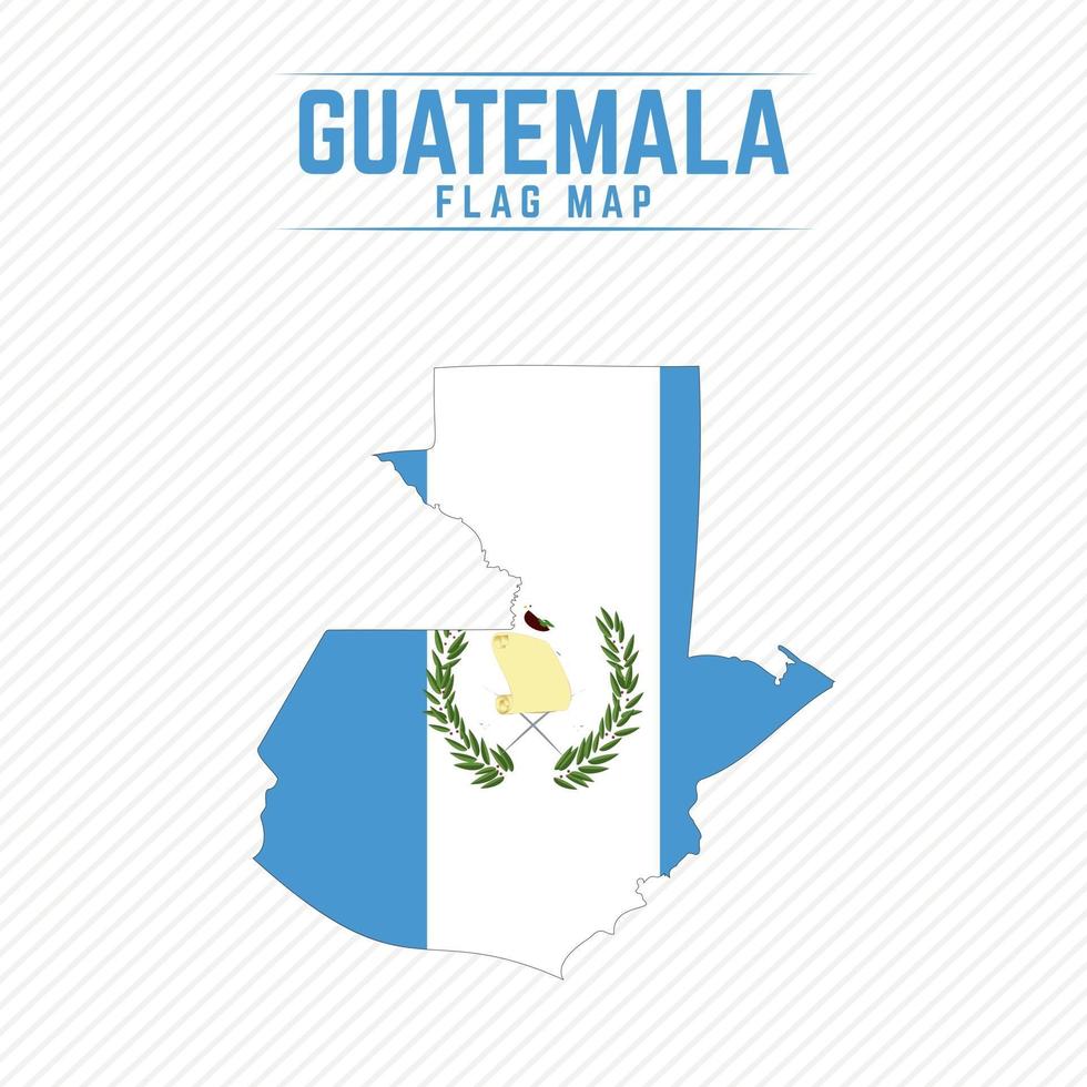 mapa de la bandera de guatemala vector