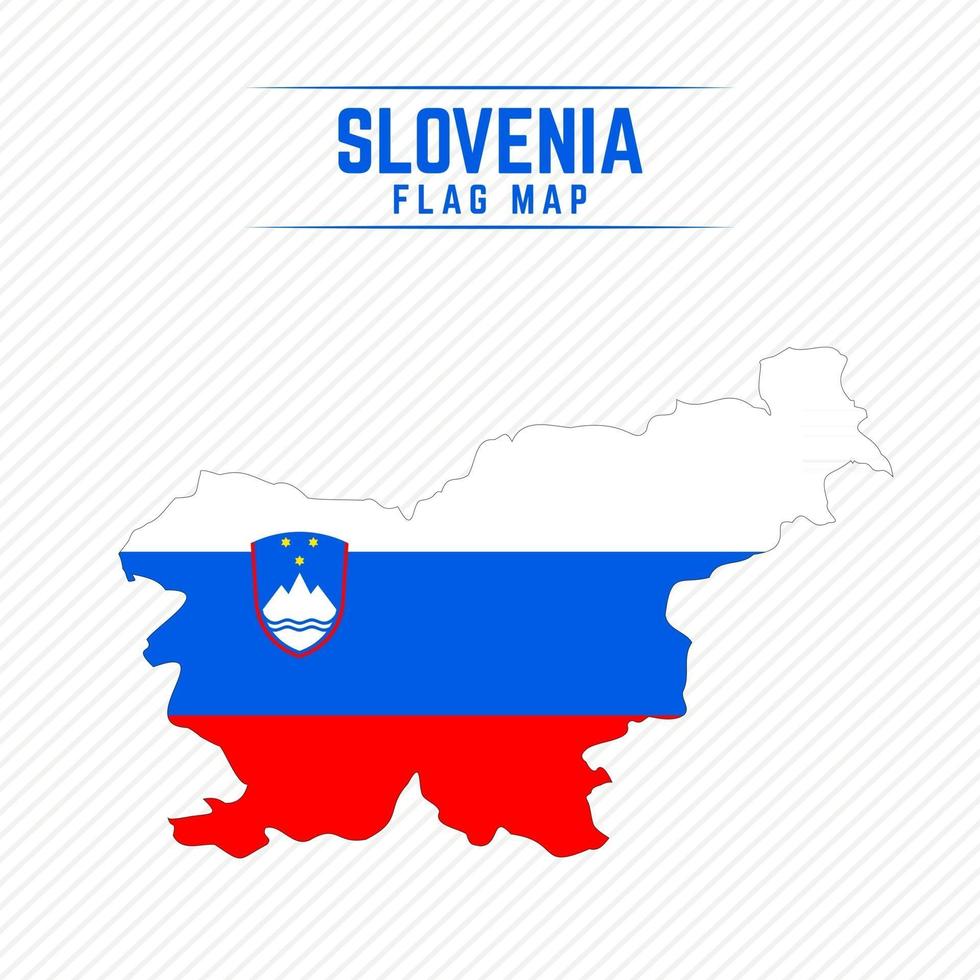 Flag Map of Slovenia vector