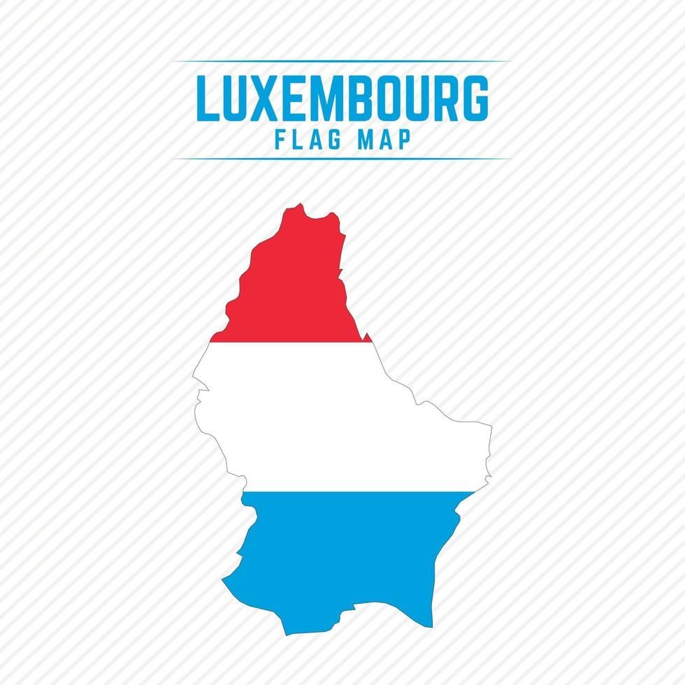 mapa de la bandera de luxemburgo vector