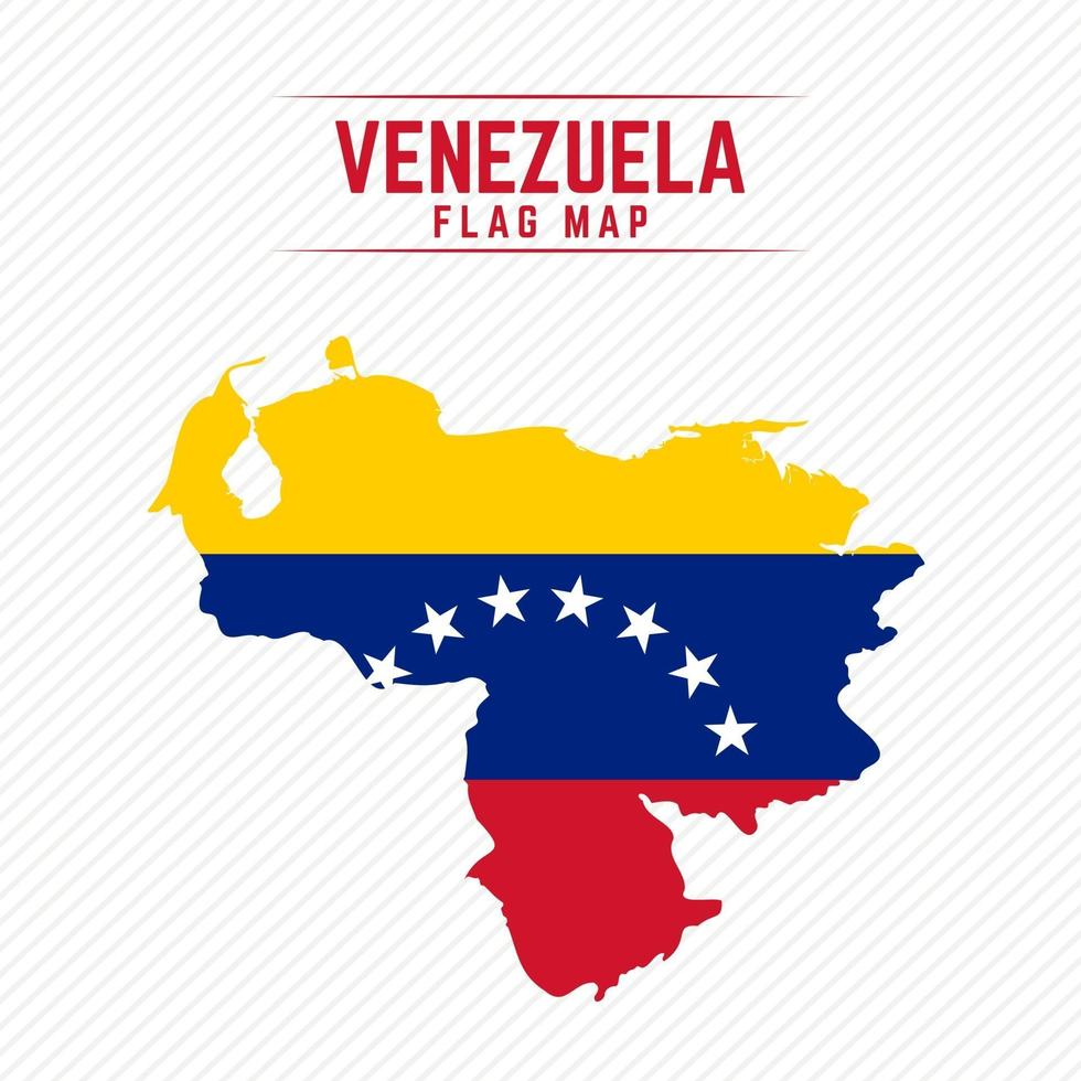 Flag Map of Venezuela vector