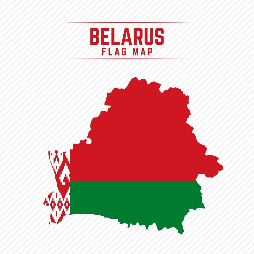 Flag Map of Belarus vector