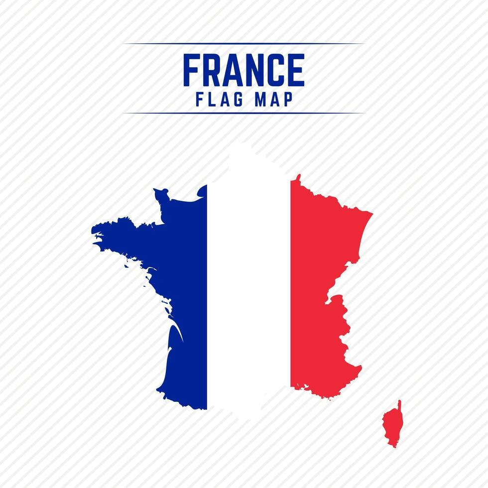 Flag Map of France vector