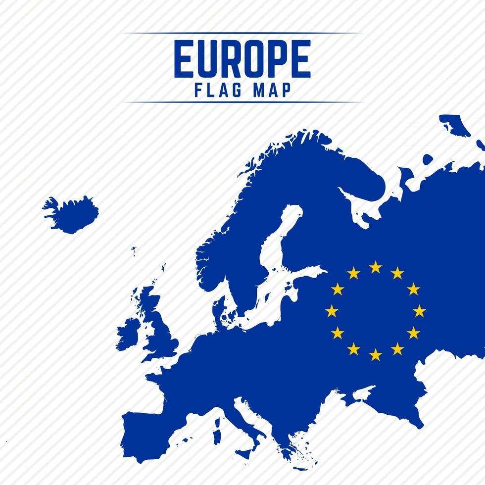 Flag Map of Europe vector