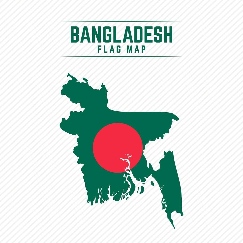 Flag Map of Bangladesh vector