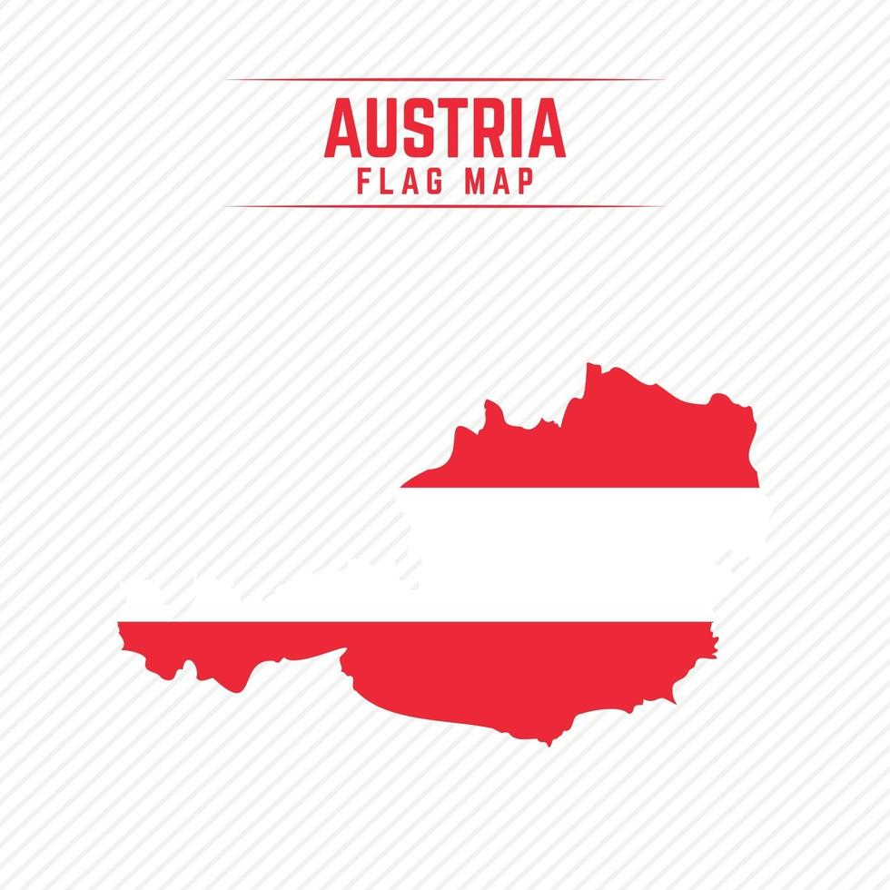 Flag Map of Austria vector