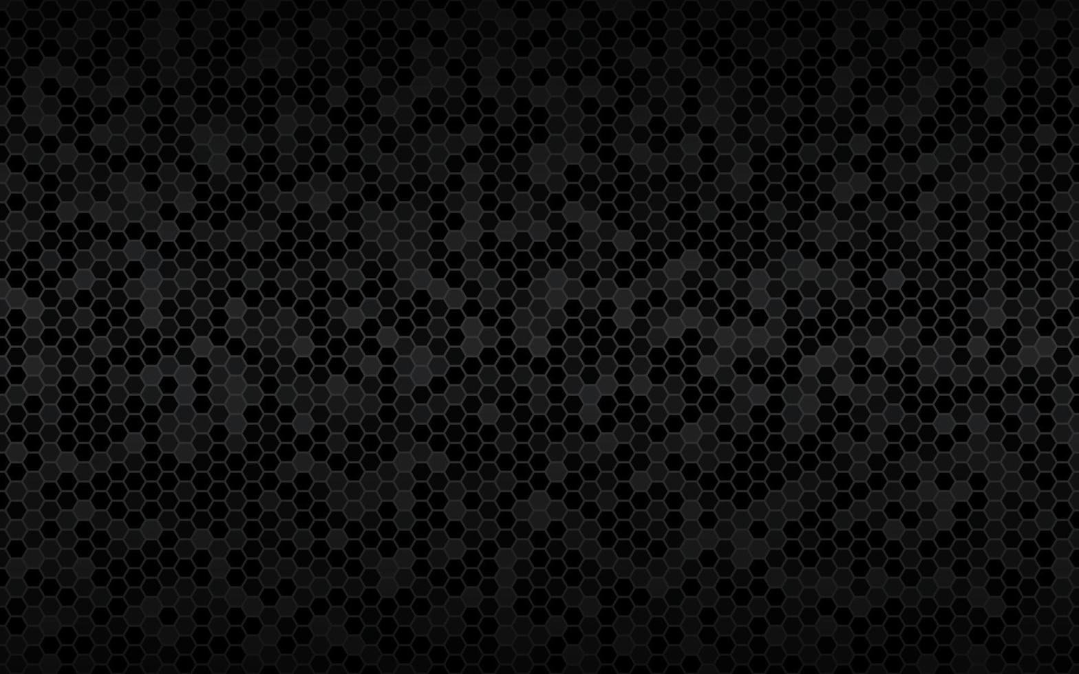 Dark widesreen background with hexagons with different transparencies Modern black geometric design Simple vector illustration