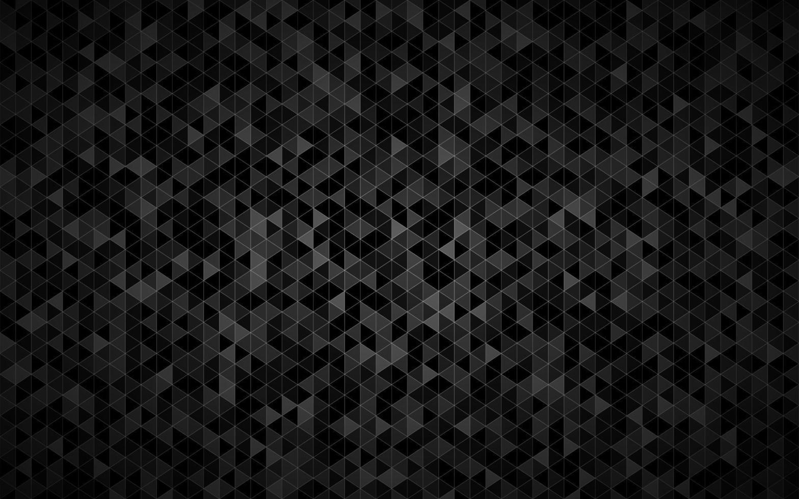 Abstract triangle background with black triangles with different shades of grey and white outlines Mosaic look Modern vector texture illustration