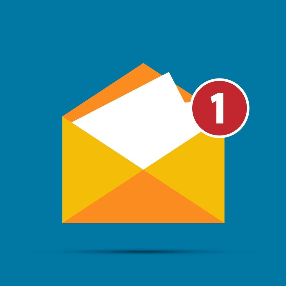 Mail icon New email notification Simple design style vector