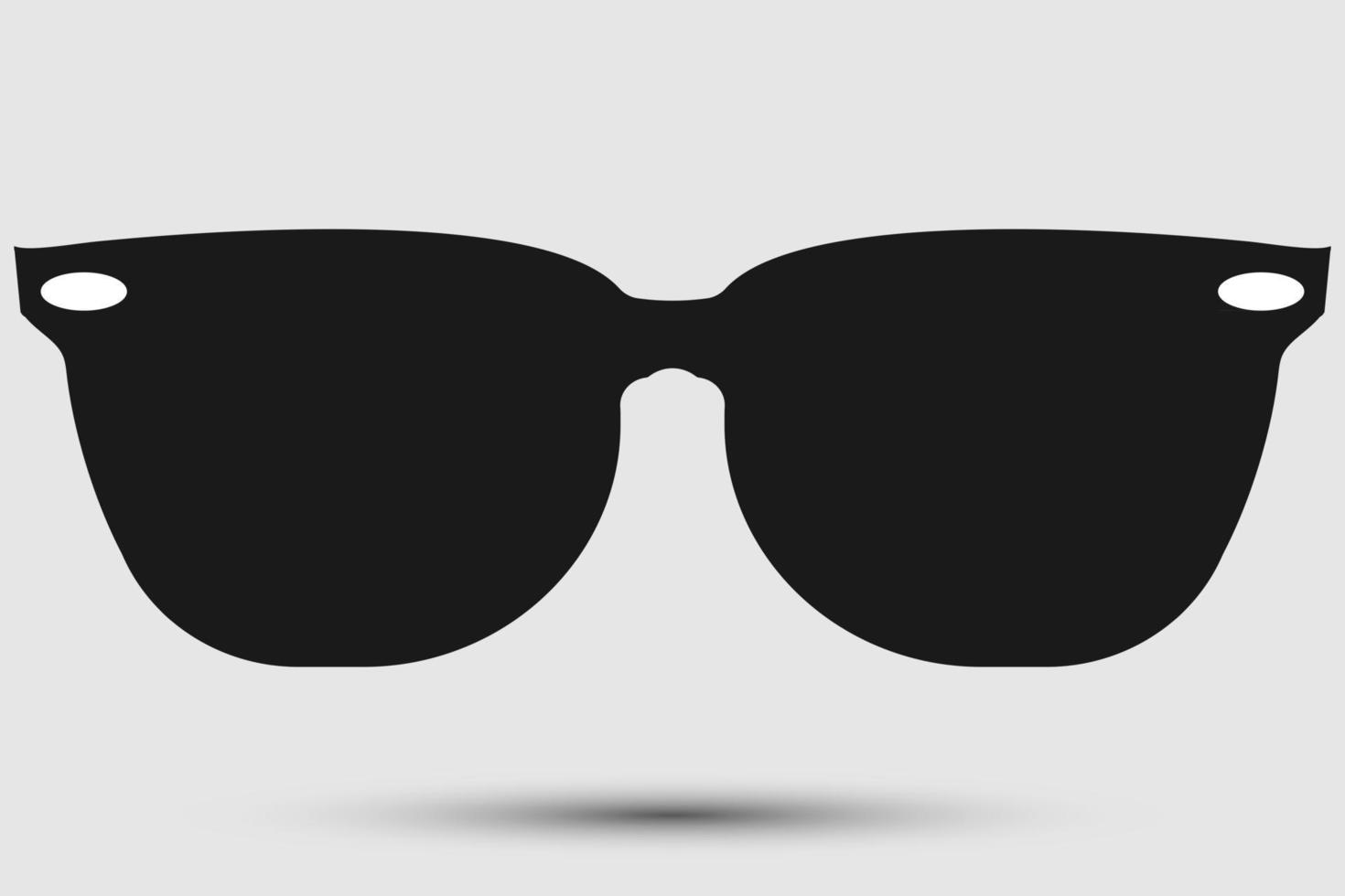 icono de gafas de sol negro vector