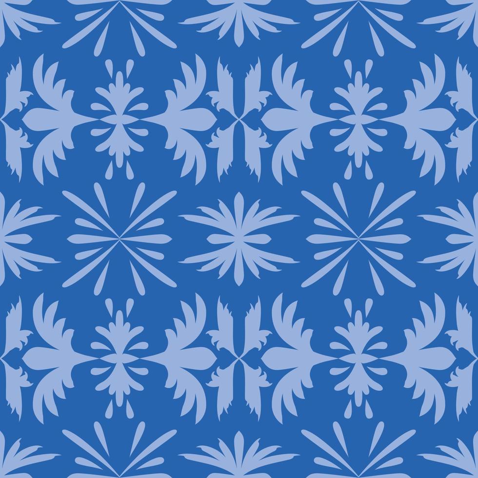 Floral folk damask pattern Fantasy flowers Floral geometric fantasy vector