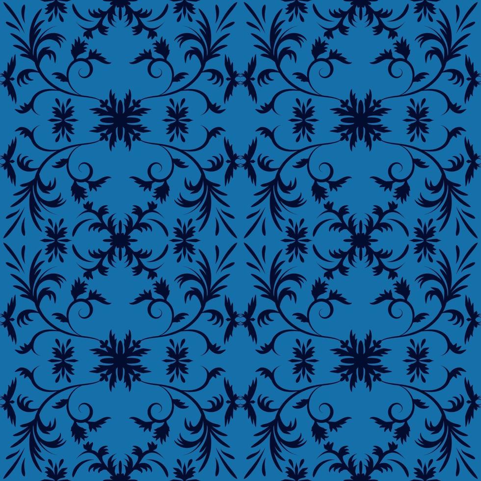Floral folk damask pattern Fantasy flowers Floral geometric fantasy vector