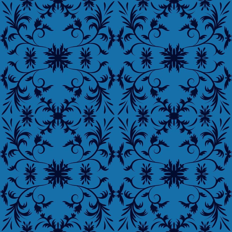 Floral folk damask pattern Fantasy flowers Floral geometric fantasy vector