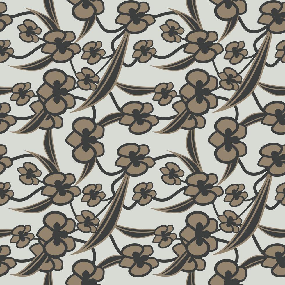 Floral folk damask pattern Fantasy flowers Floral geometric fantasy vector