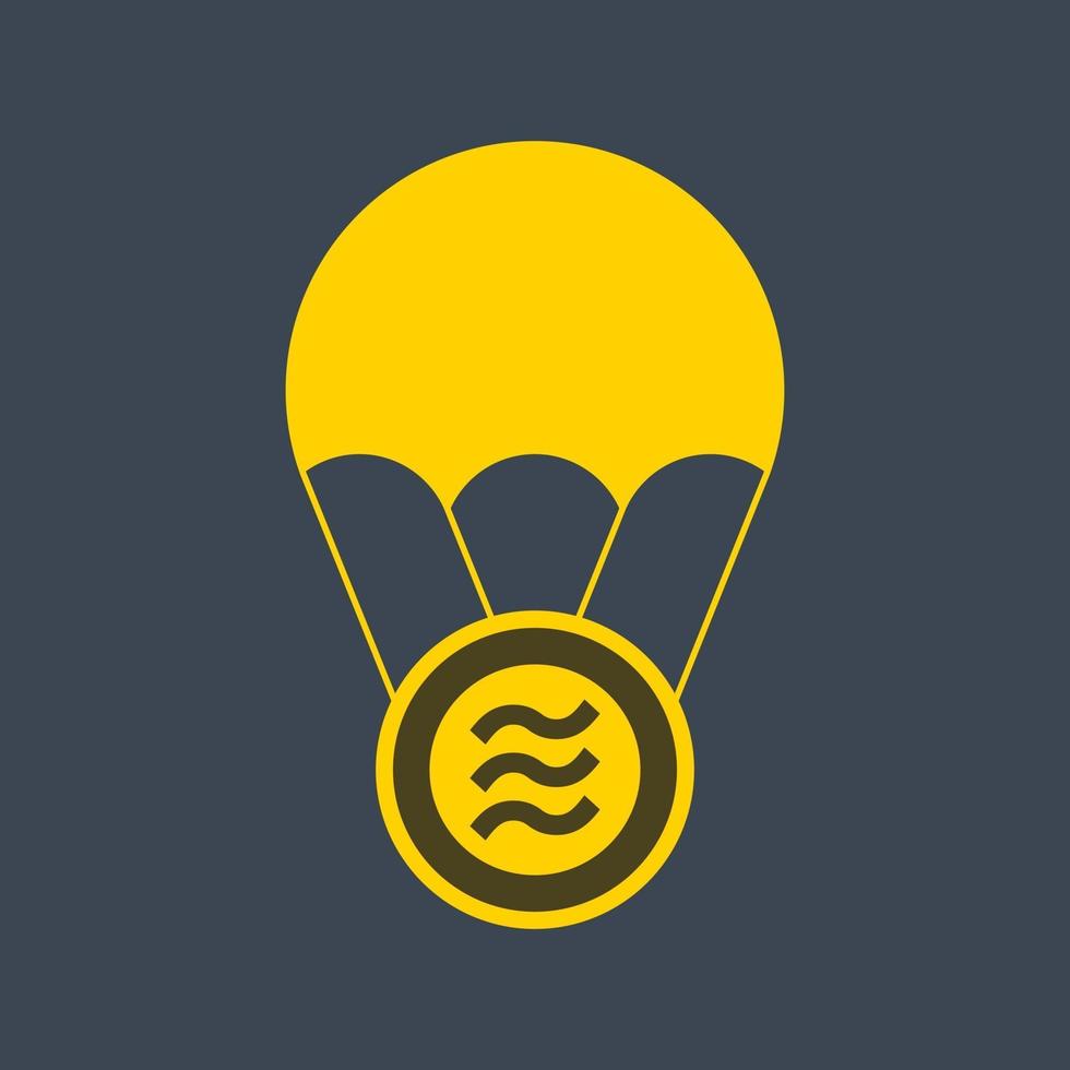 Libra coin flat vector logo finance