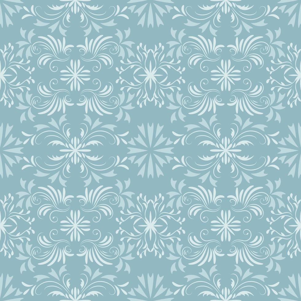 Floral folk damask pattern Fantasy flowers Floral geometric fantasy vector