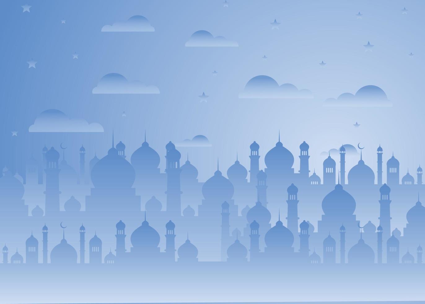 fondo islámico de eid mubarak y ramadan kareem vector