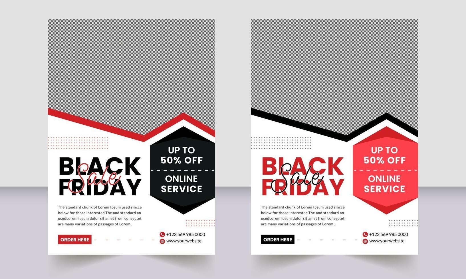 Corporate Business Black Friday Sale Flyer vector